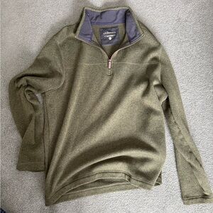 G.H. Bass & Co. Men's Olive Zip-Up Sweater
